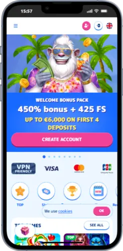 Casino homepage