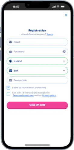 Registration/login